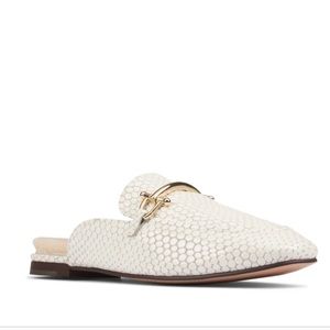 Clarks - Faux Fur Lined Snake Embossed Mule